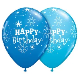 11 inch BIRTHDAY SPARKLE - DARK BLUE & ROBIN'S EGG BLUE