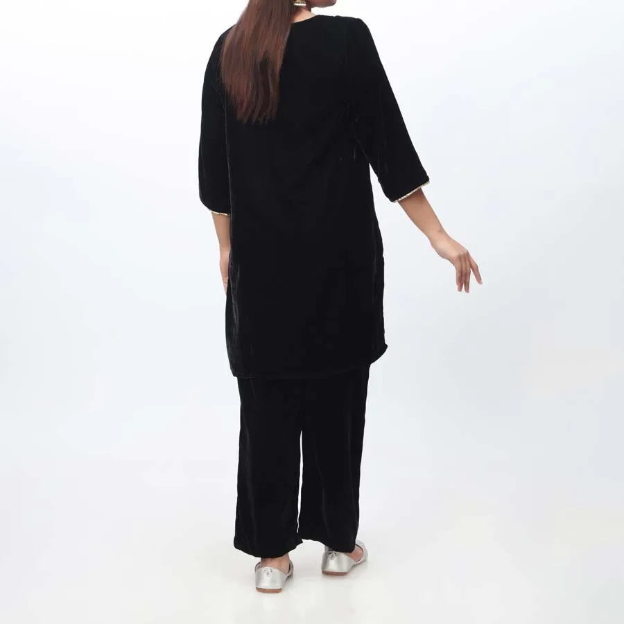 1PC- Solid Velvet Shirt PW9134