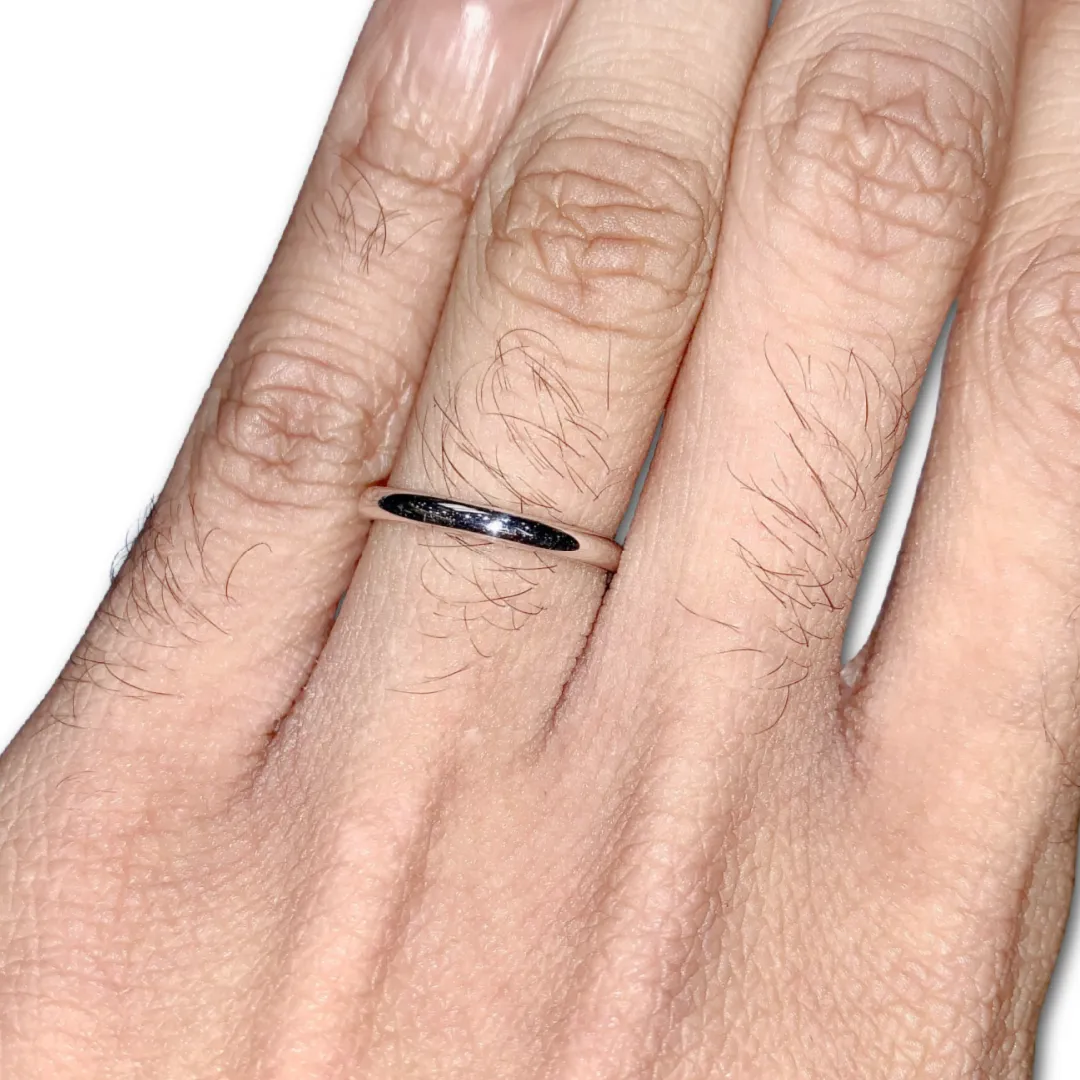 2MM White Gold Wedding Band