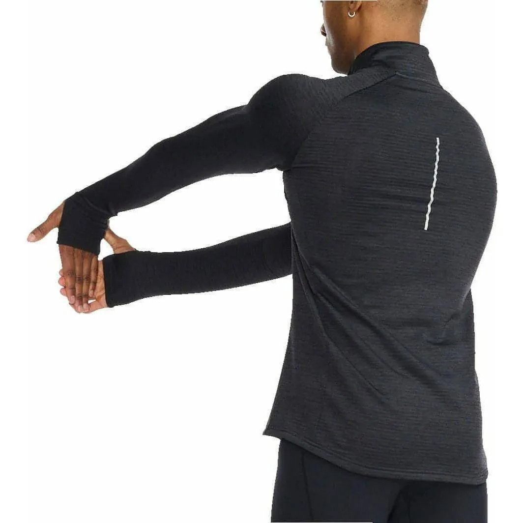 2XU Ignition Half Zip Long Sleeve Mens Running Top - Black