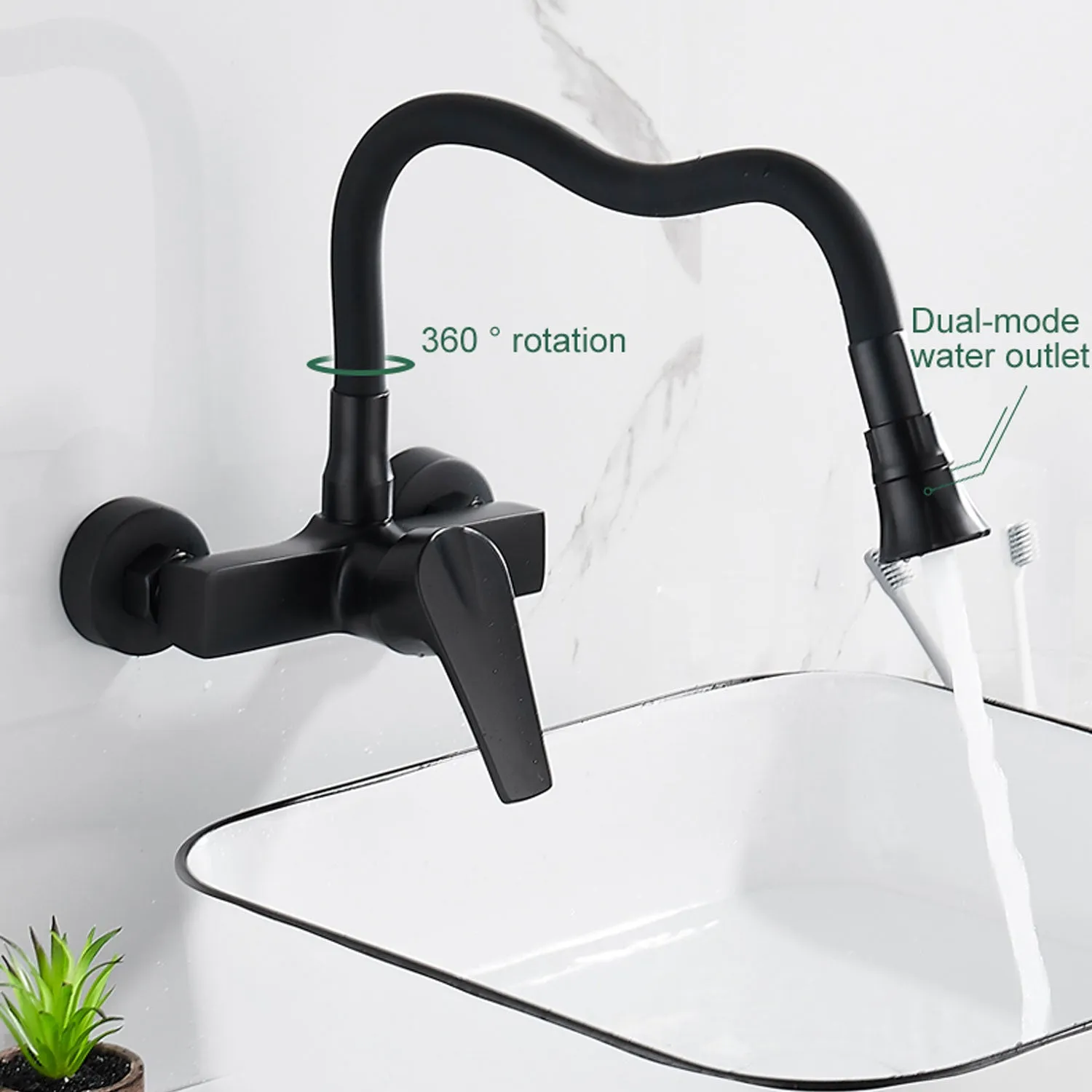 360-Degree Rotatable Brass Kitchen Tap