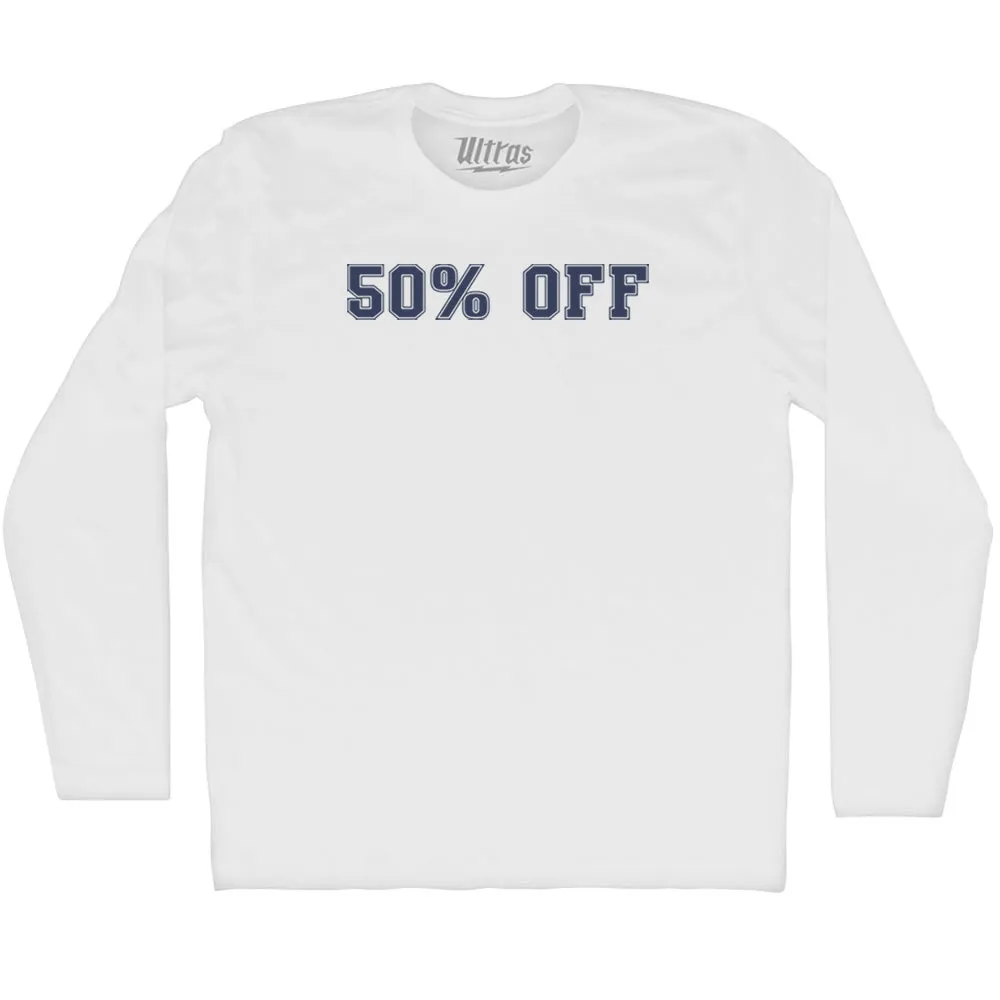 50% OFF Adult Cotton Long Sleeve T-shirt