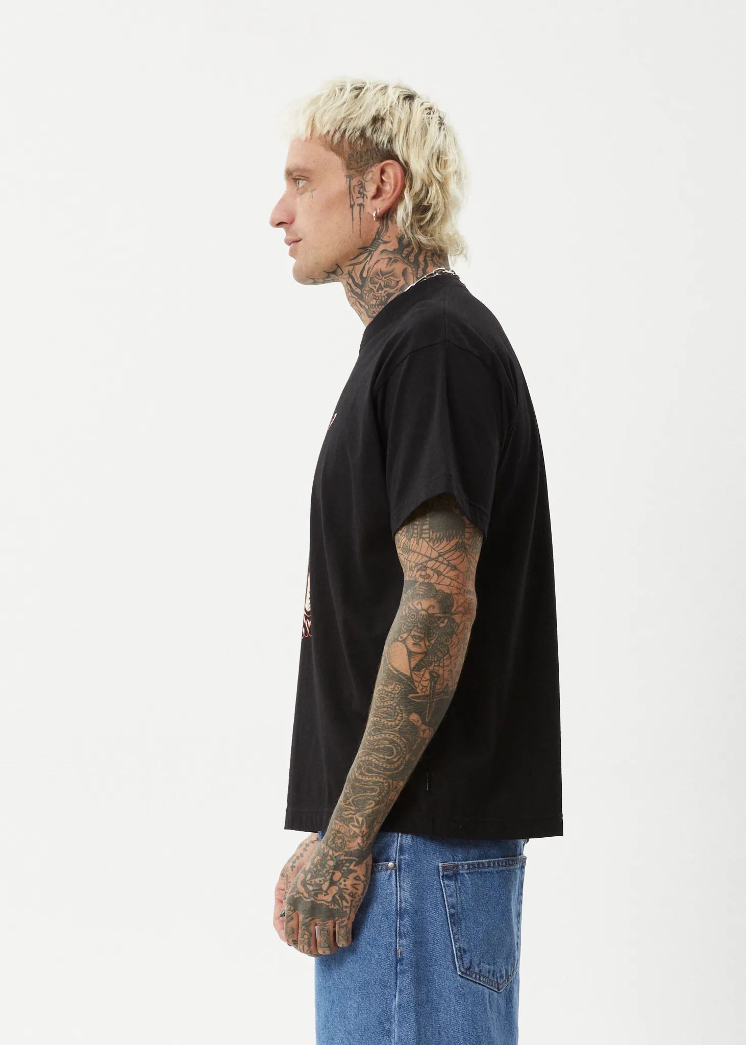 AFENDS Mens Regrowth - Boxy Fit Tee - Black