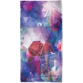 Africa Map Elephant All Over Beach Towel