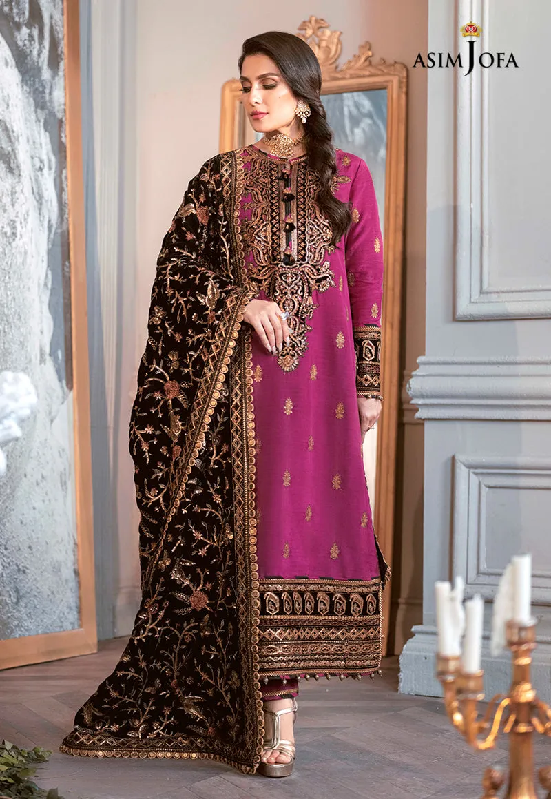 AJAM-04 EMBROIDERED RAW SILK 3 PCS