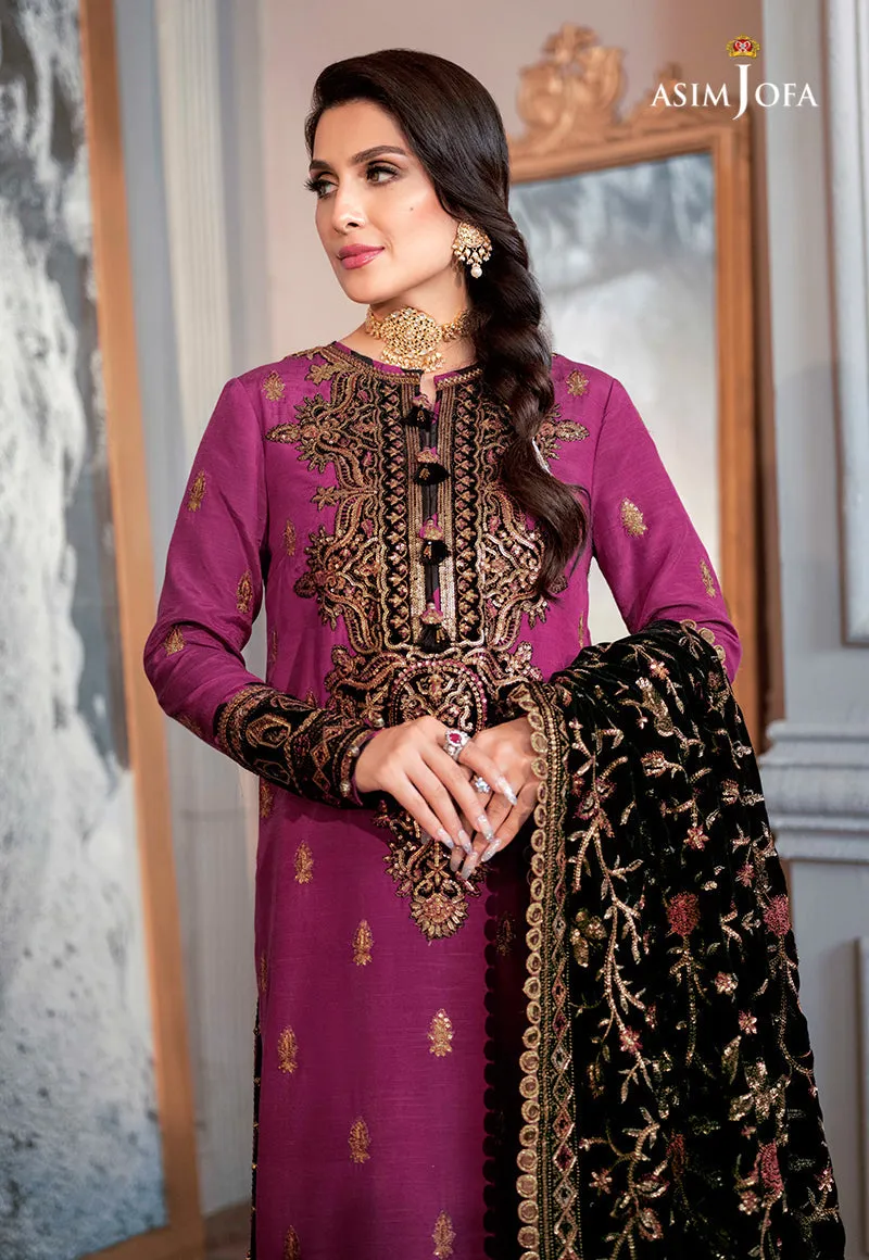 AJAM-04 EMBROIDERED RAW SILK 3 PCS