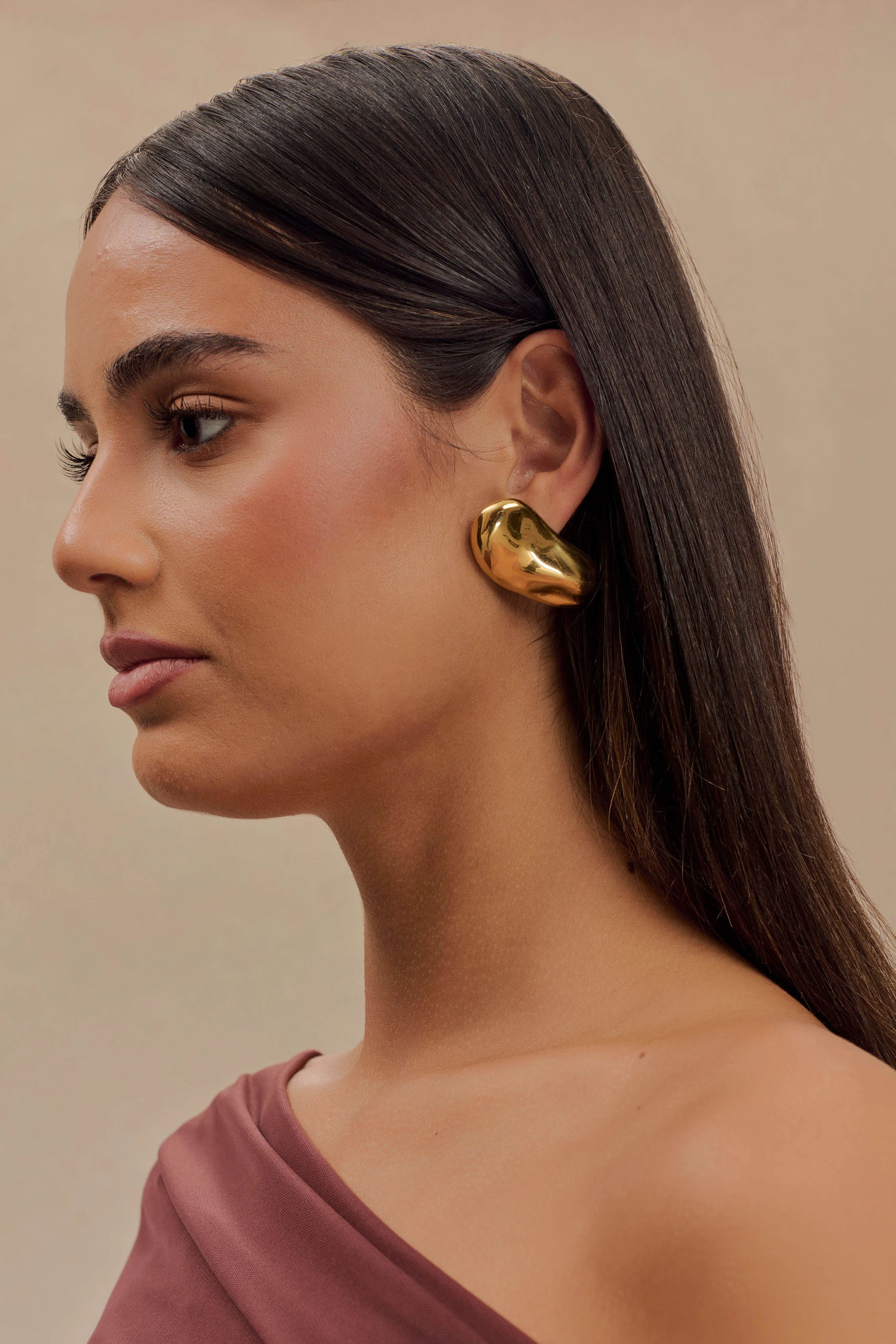 Alicia Horizontal Earrings - Gold