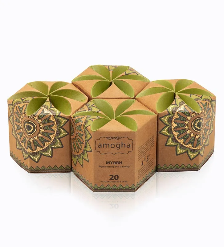 Amogha Incense Cone | Set  Of 4 | 3 x 3 x 3 inches