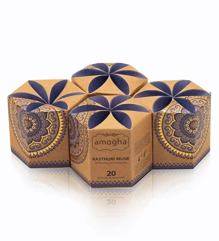 Amogha Incense Cone | Set  Of 4 | 3 x 3 x 3 inches