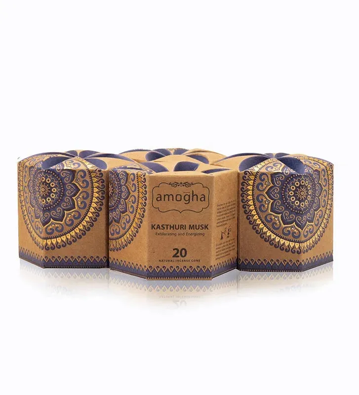 Amogha Incense Cone | Set  Of 4 | 3 x 3 x 3 inches