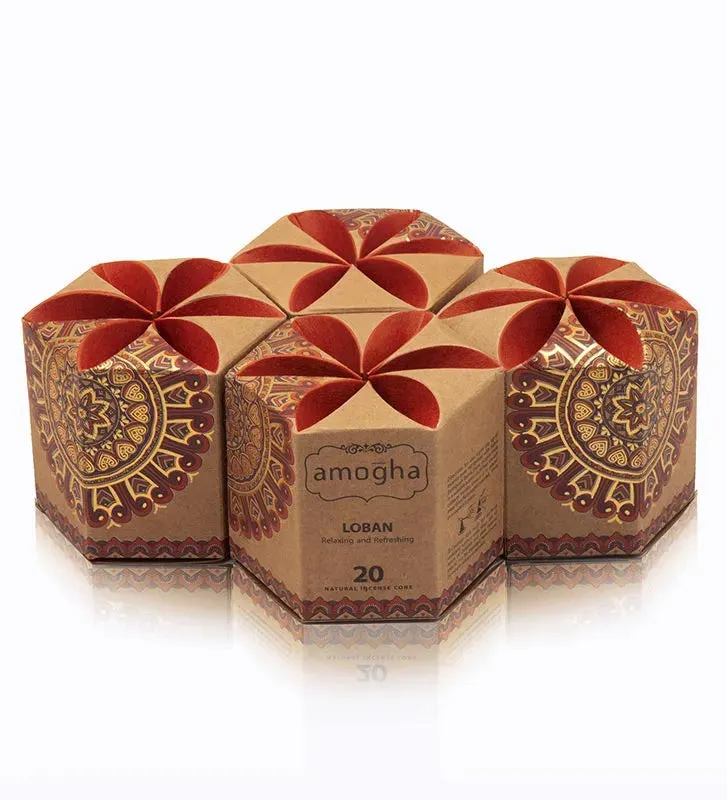 Amogha Incense Cone | Set  Of 4 | 3 x 3 x 3 inches