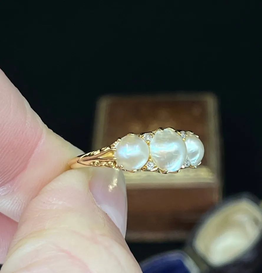 Antique Pearl and Diamond Ring by Payton, Pepper & Sons