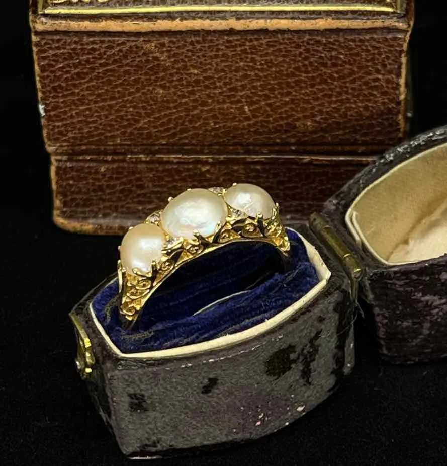 Antique Pearl and Diamond Ring by Payton, Pepper & Sons