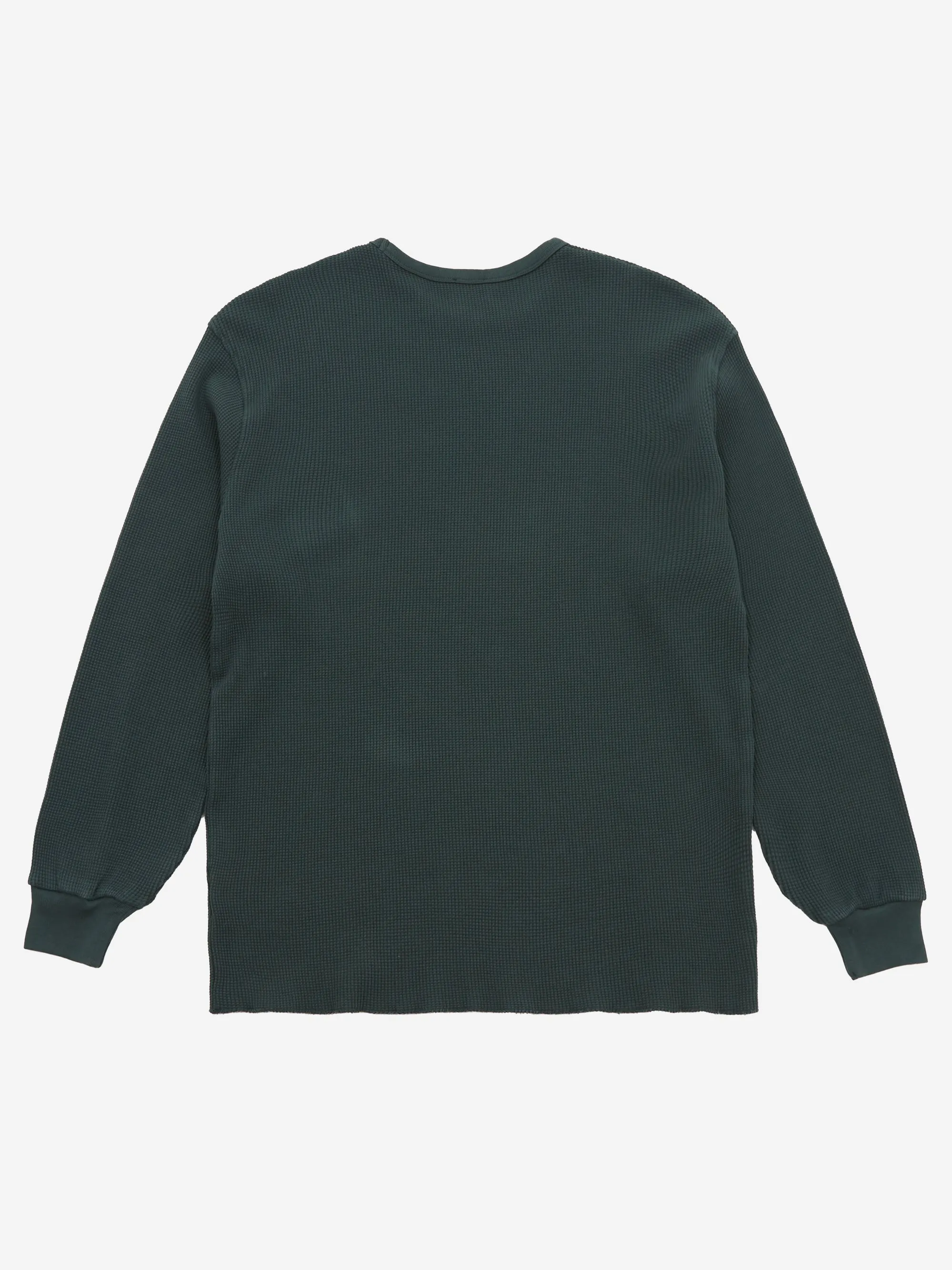 Aries Waffle Long Sleeve T-Shirt - Dark Olive