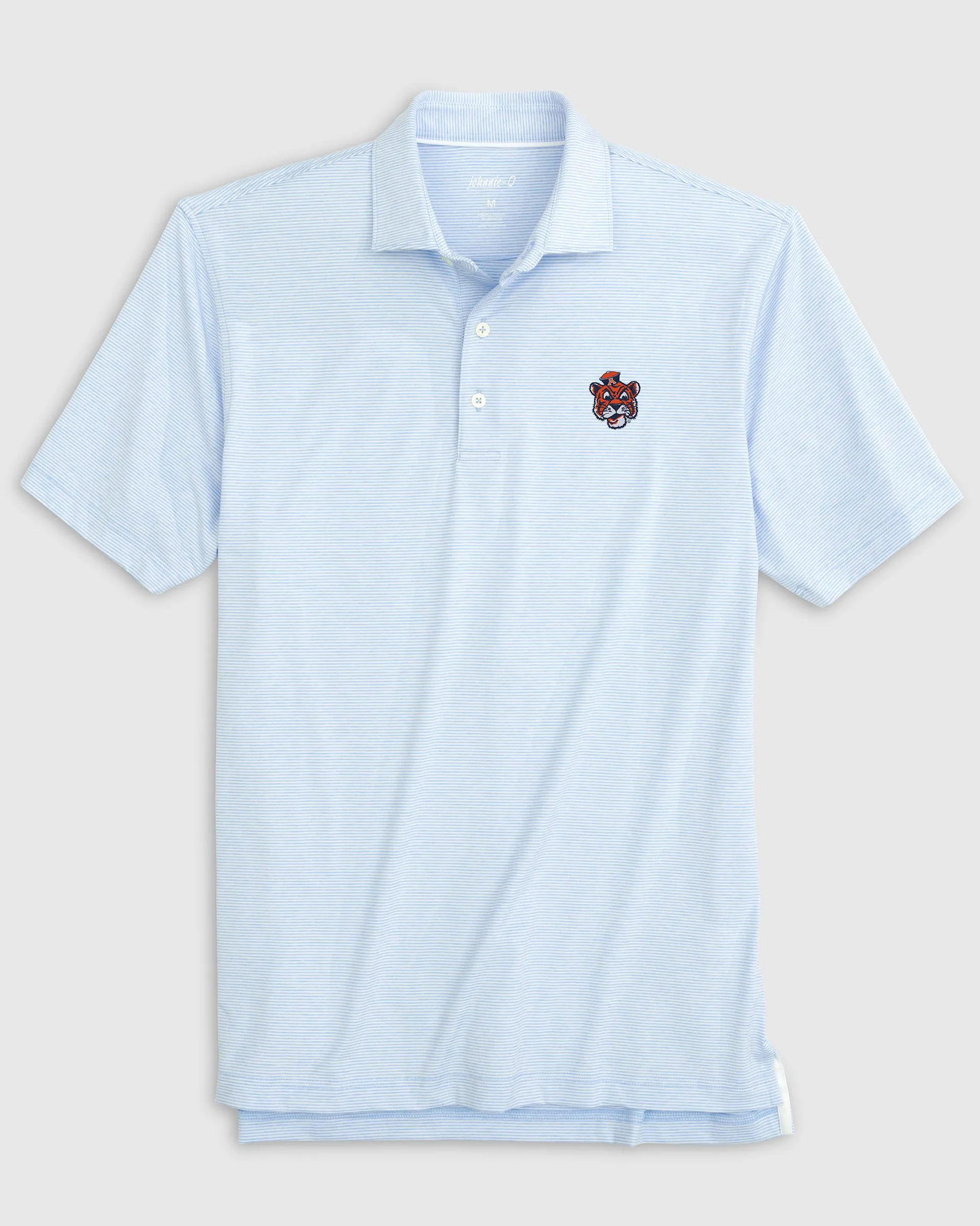 Auburn Lyndon Striped Jersey Performance Polo - Vault Logo