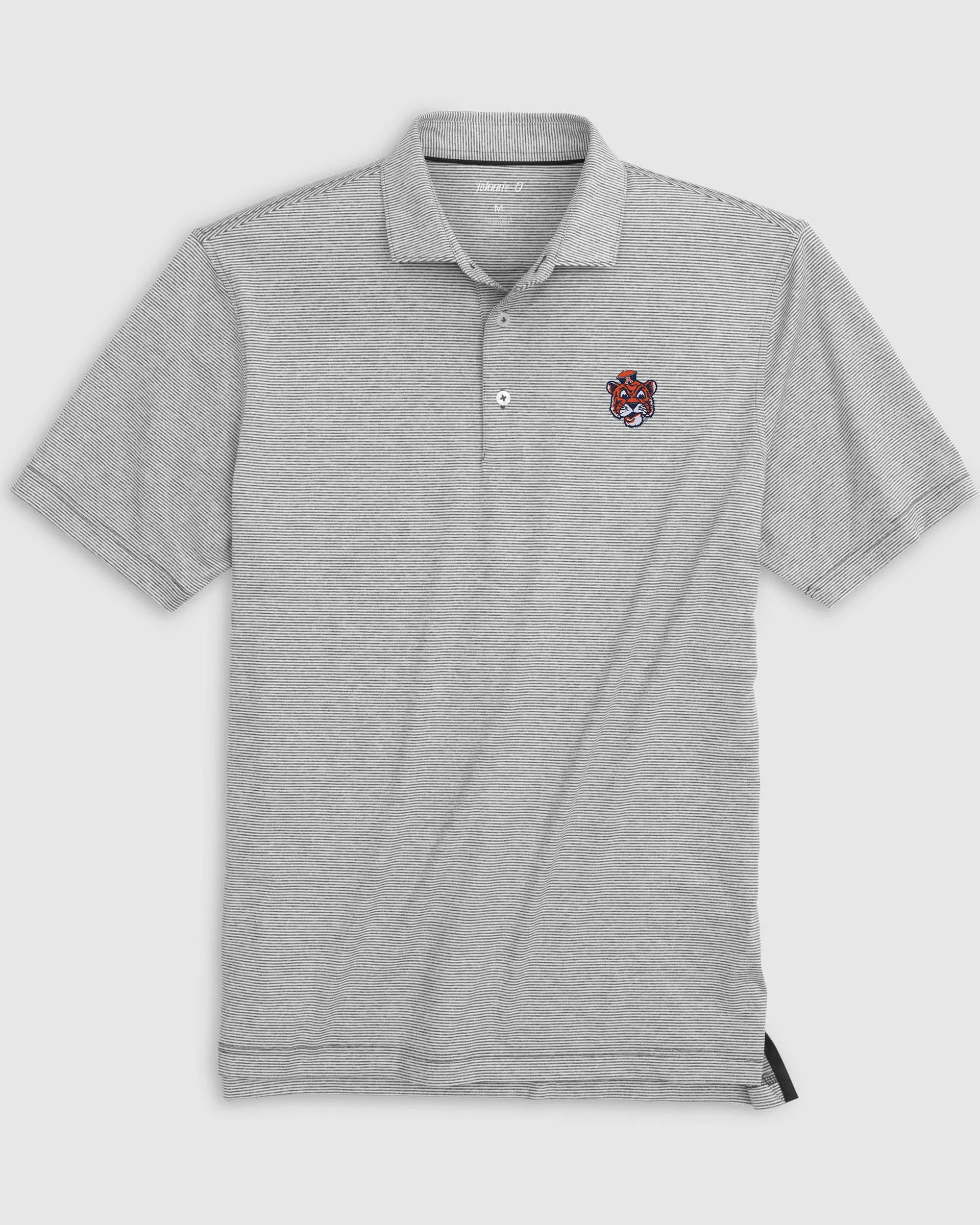 Auburn Lyndon Striped Jersey Performance Polo - Vault Logo