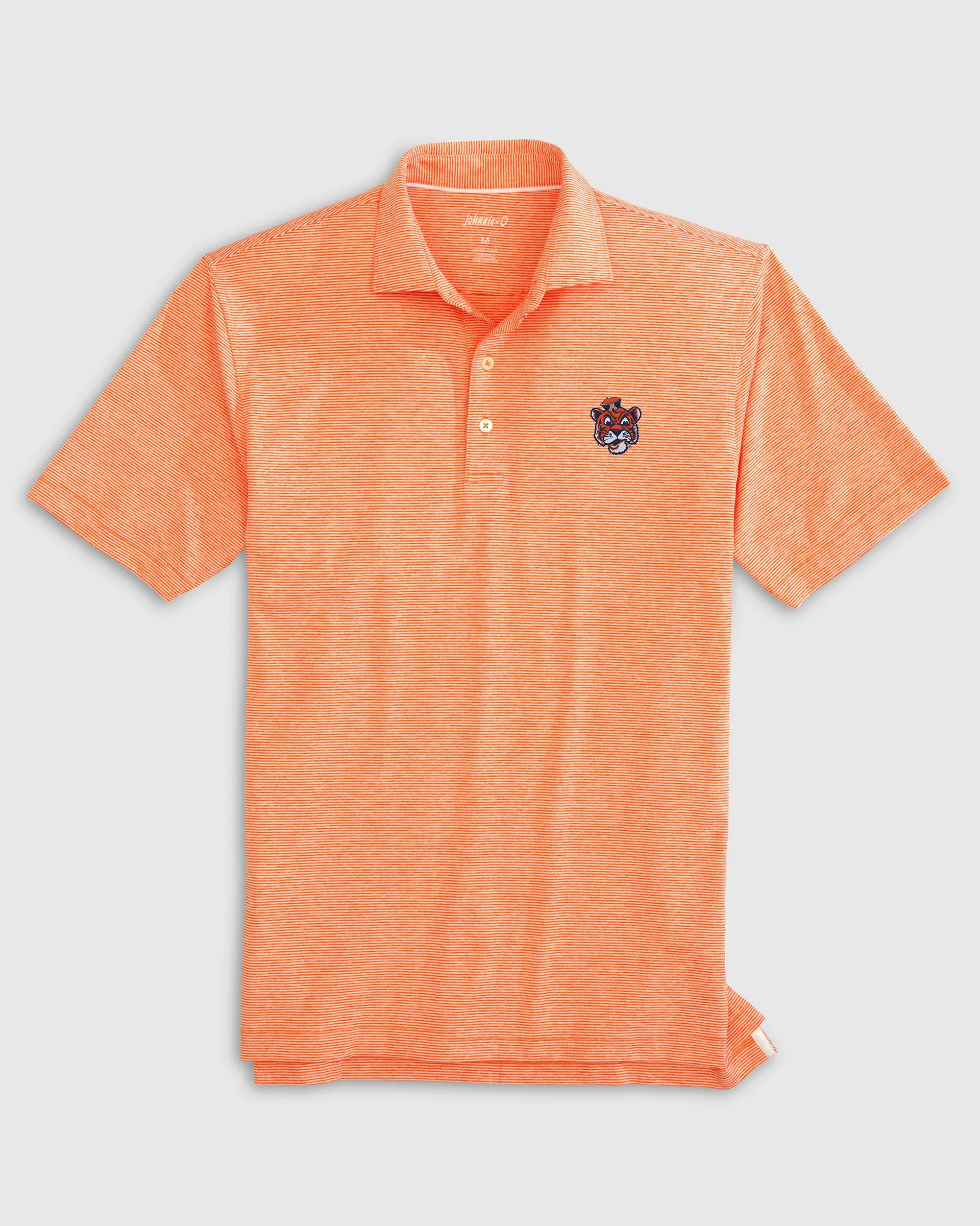 Auburn Lyndon Striped Jersey Performance Polo - Vault Logo