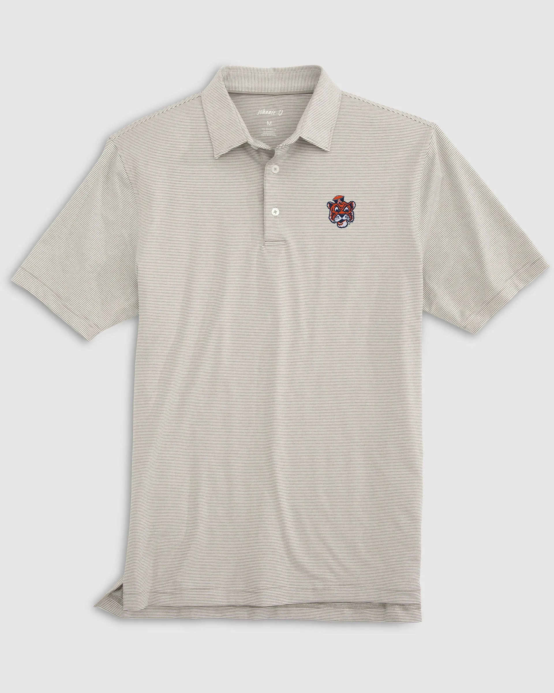 Auburn Lyndon Striped Jersey Performance Polo - Vault Logo