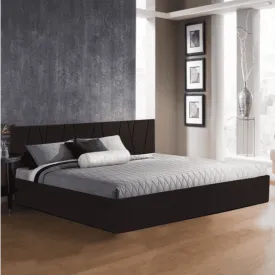 Axis Wooden Bed with Storage in Brown Matte Finish