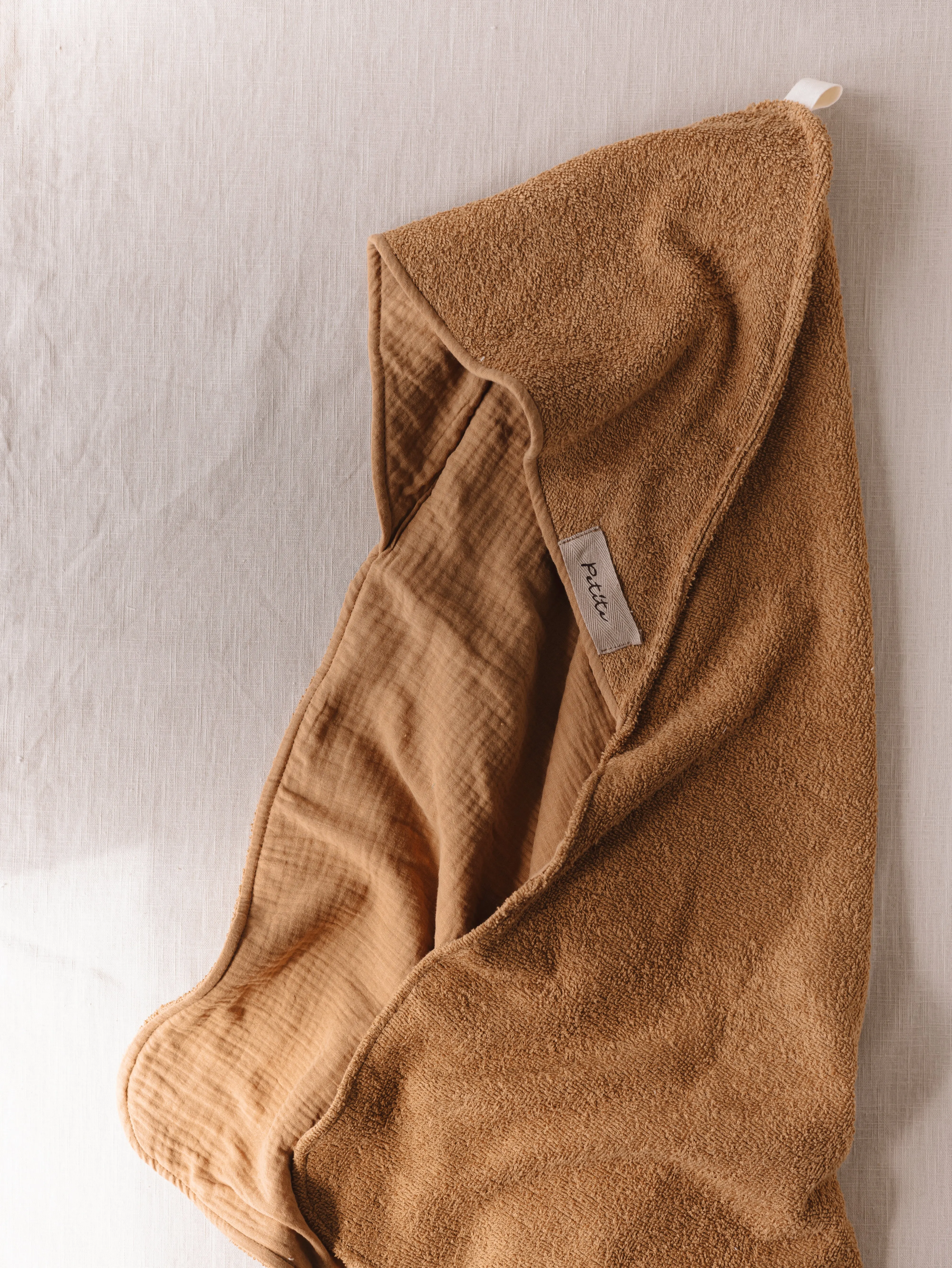 Baby Hooded towel  /  Caramel