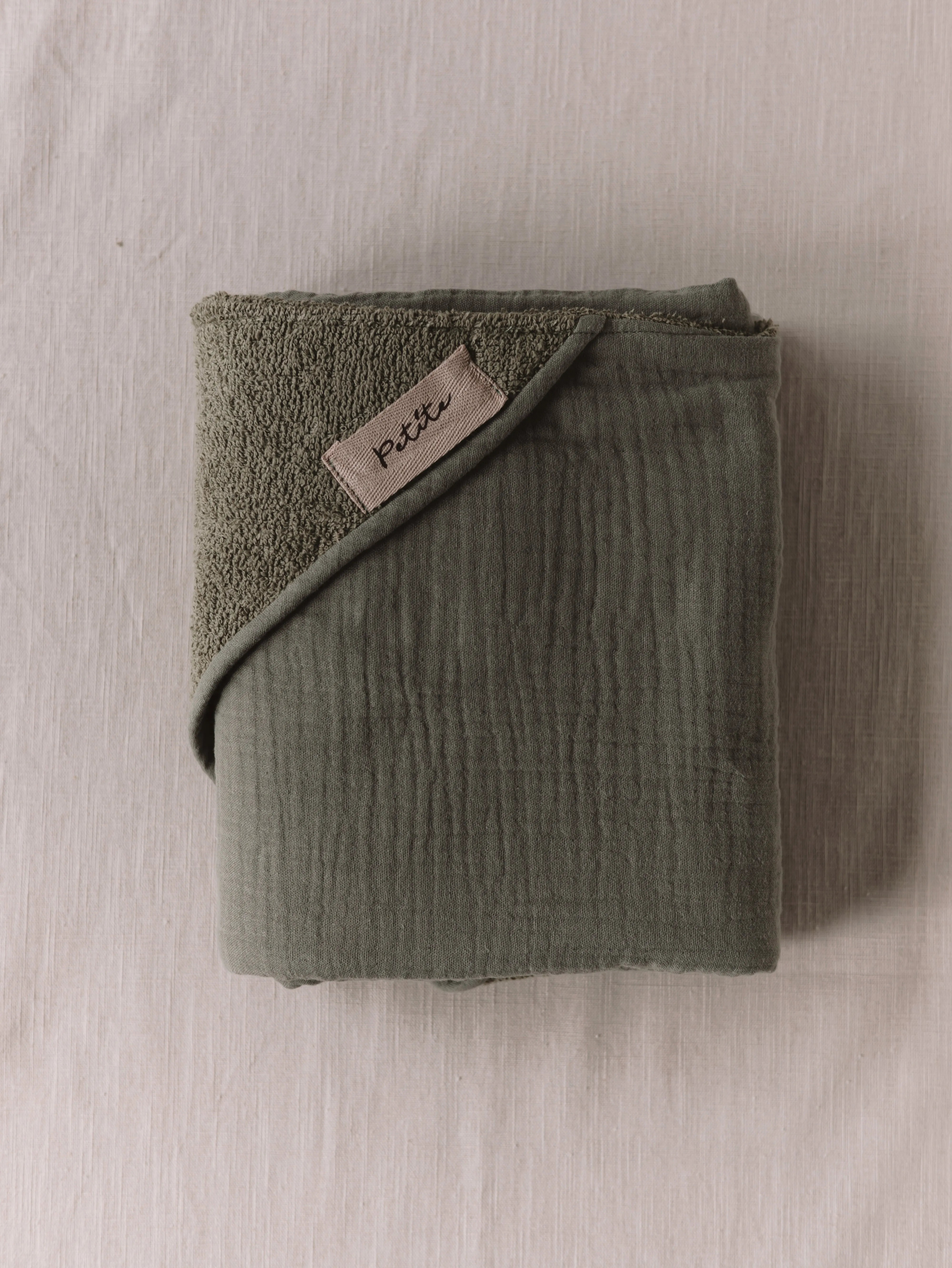 Baby Hooded towel  /  Olive