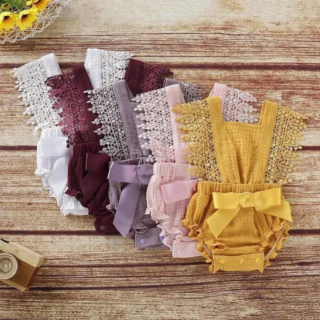 Baby Lace Cotton Romper