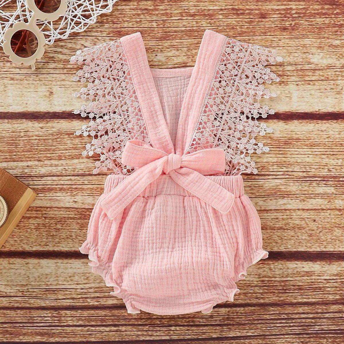 Baby Lace Cotton Romper