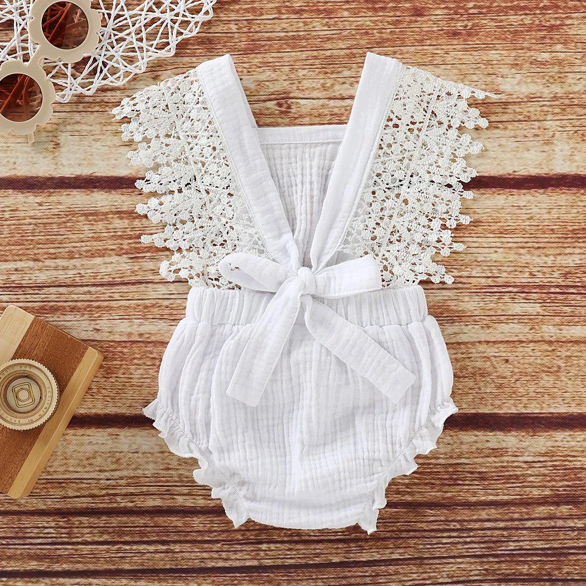 Baby Lace Cotton Romper