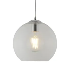 Balls 1 Light Round Clear Glass 25cm Ceiling Pendant