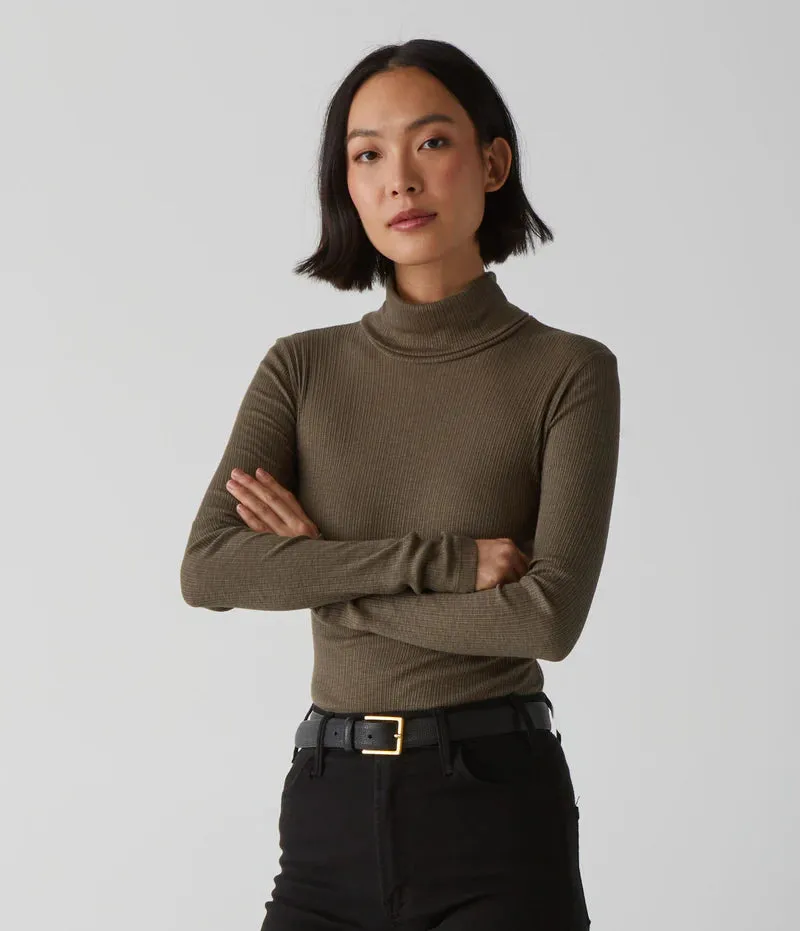 Bell Ribbed Turtleneck