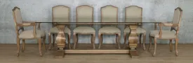 Belmont Glass Top & Duke 10 Seater Dining Set