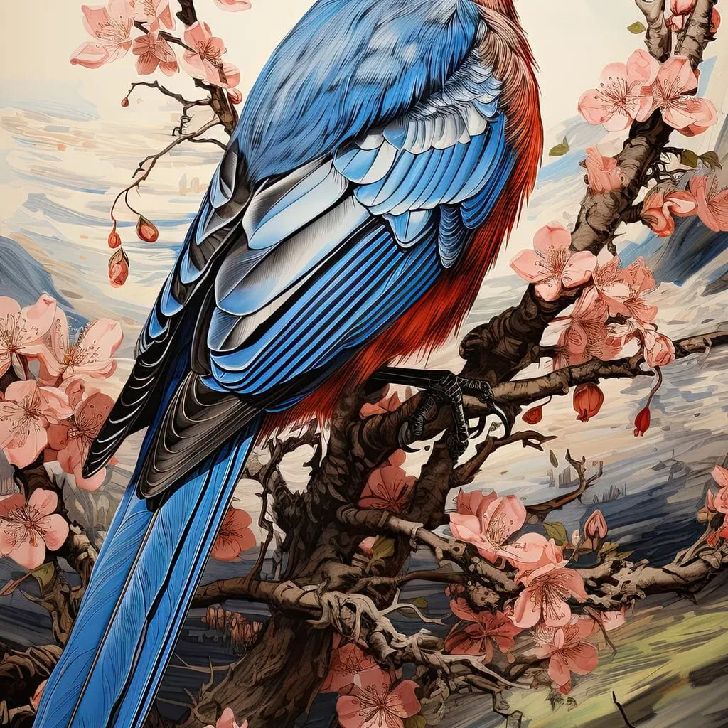 Blossom Serenade Bluebird Perch