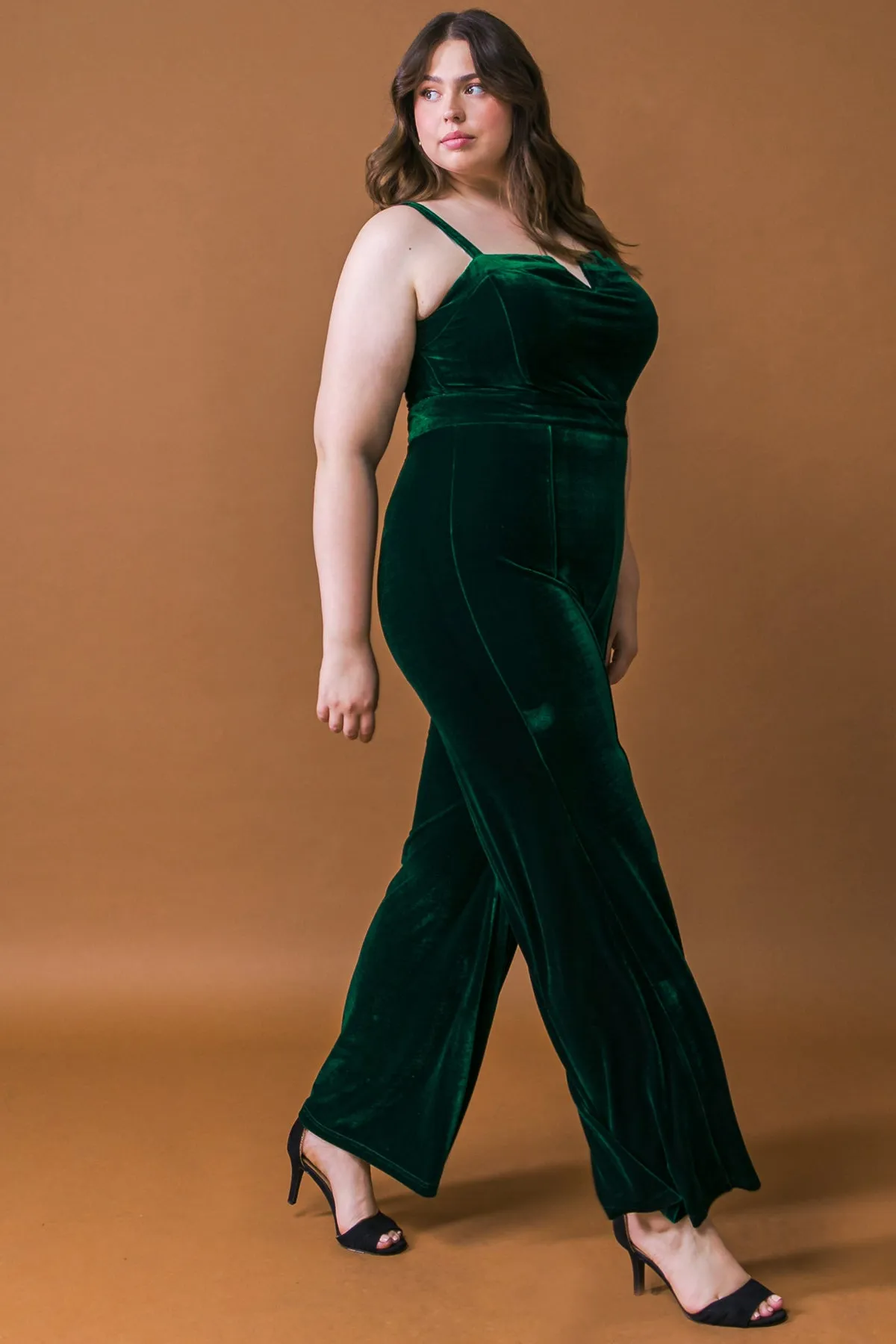 Velvet Jumpsuit with Blow a Kiss Design