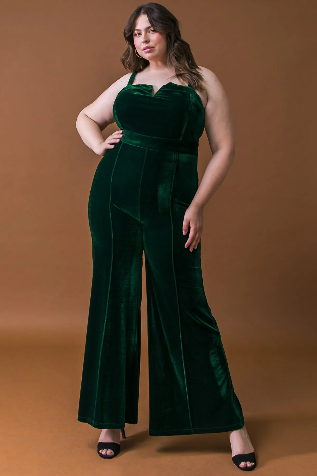 Velvet Jumpsuit with Blow a Kiss Design