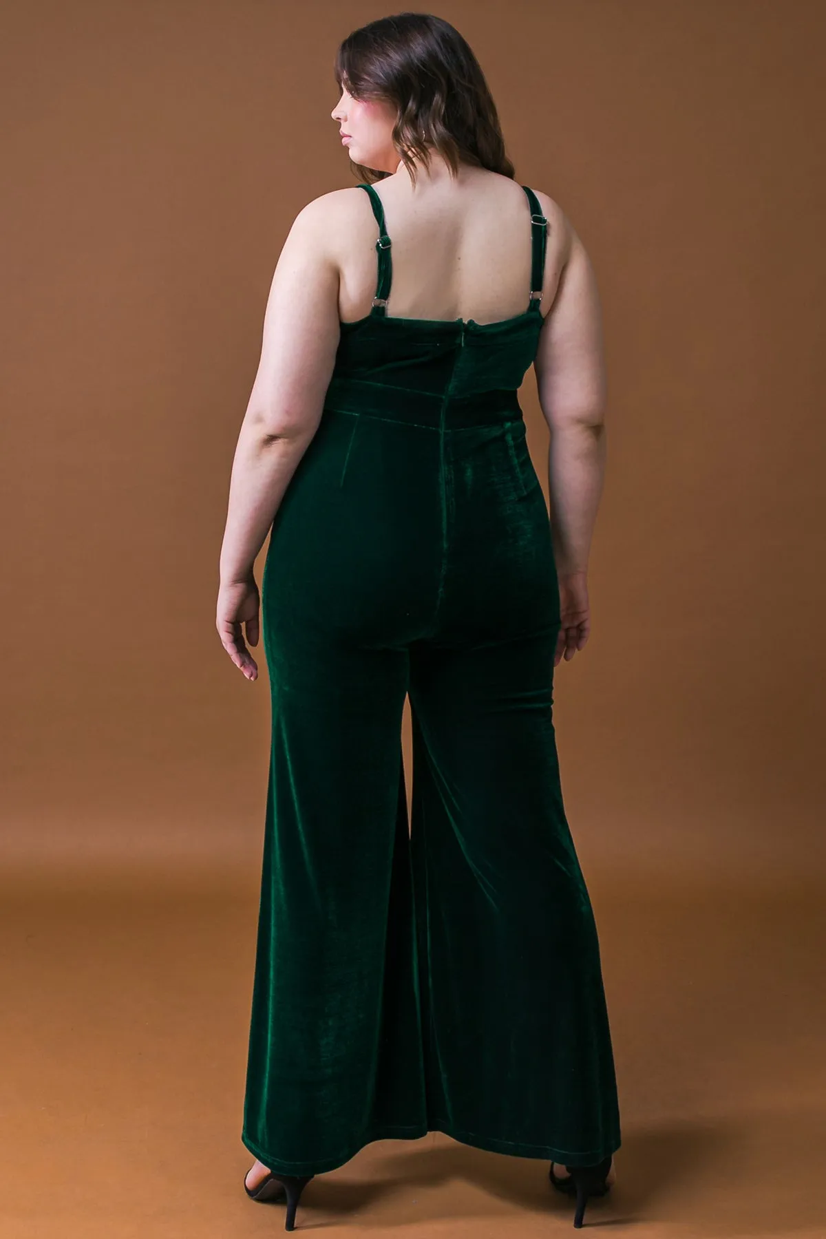 Velvet Jumpsuit with Blow a Kiss Design