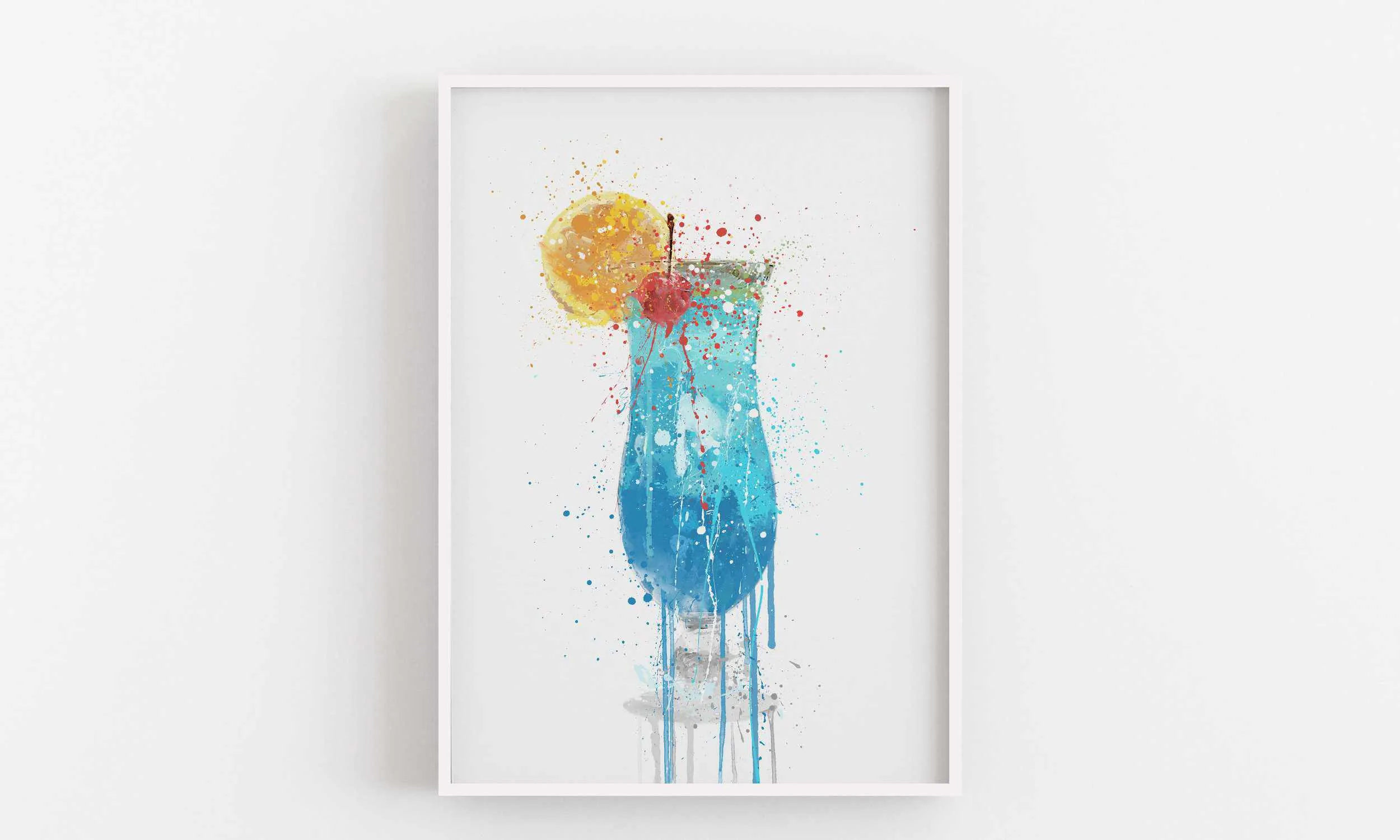 Blue Lagoon Cocktail Wall Art Print