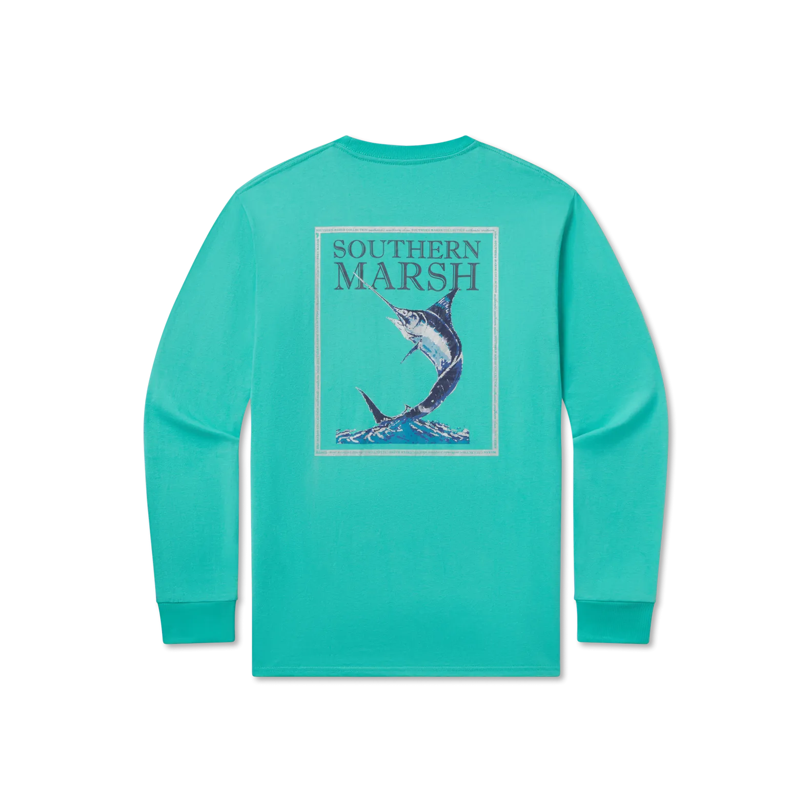 Blue Marlin Fishing Tee - Long Sleeve