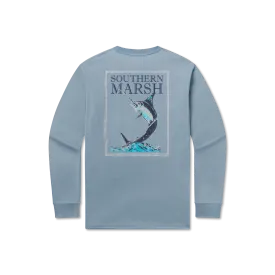 Blue Marlin Fishing Tee - Long Sleeve