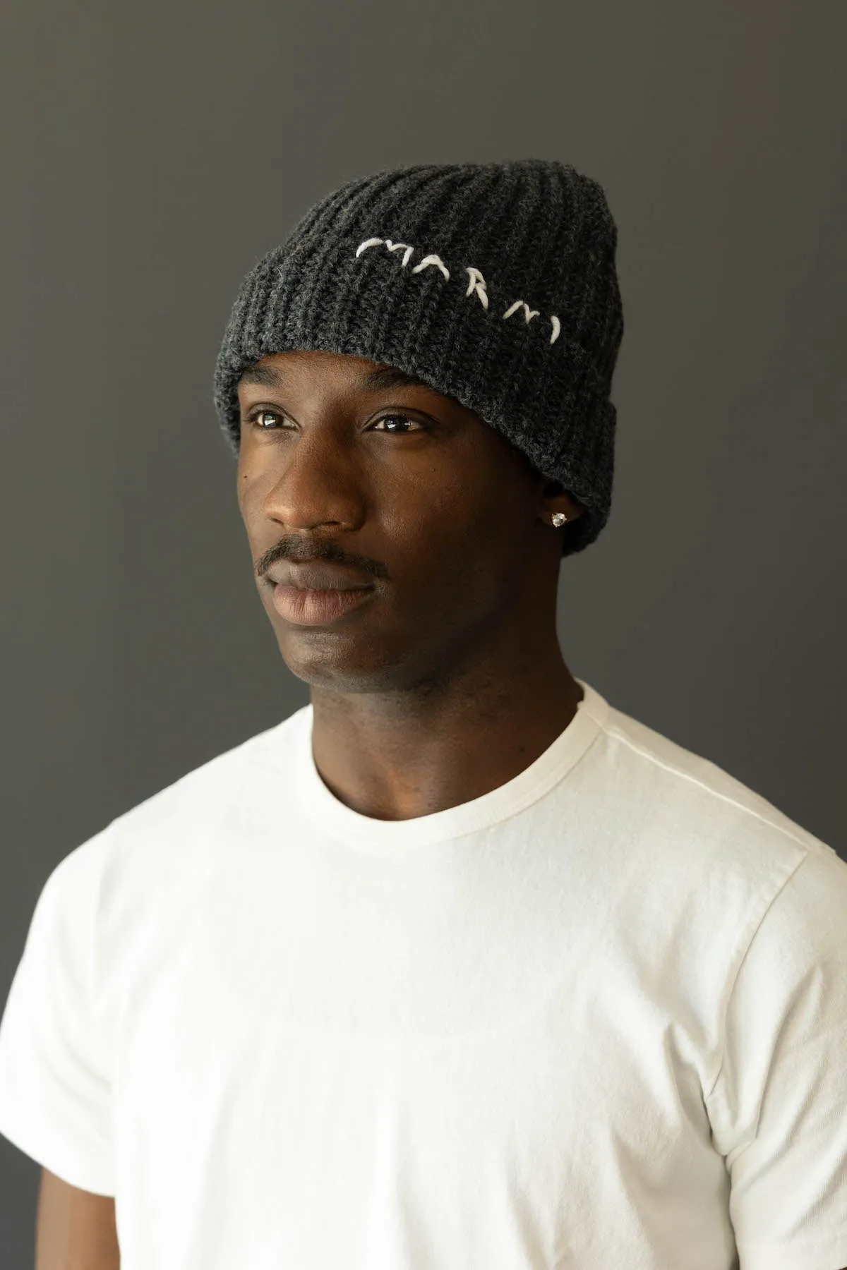 Broken Fisherman Beanie - Dark Gray