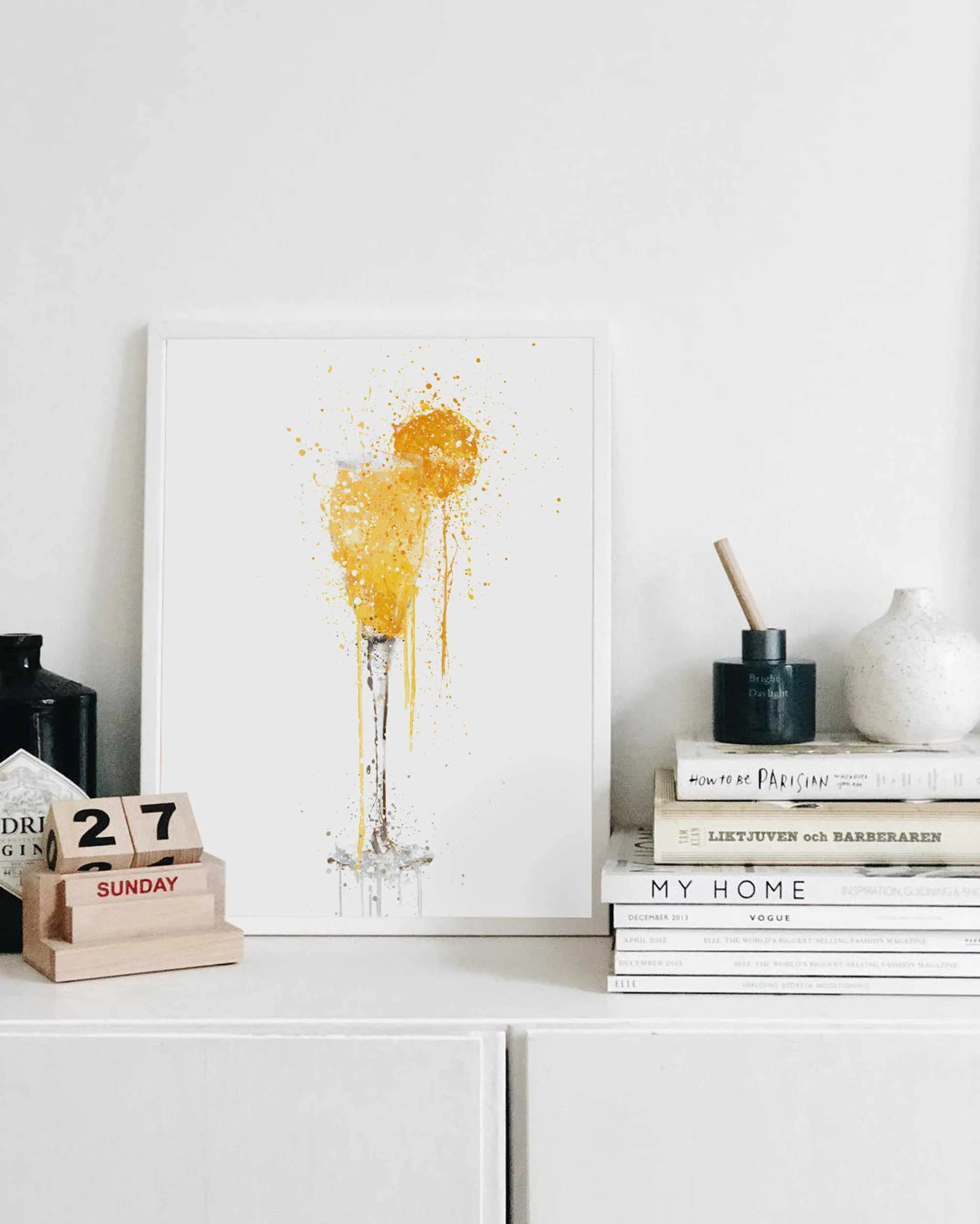 Bucks Fizz Cocktail Wall Art Print