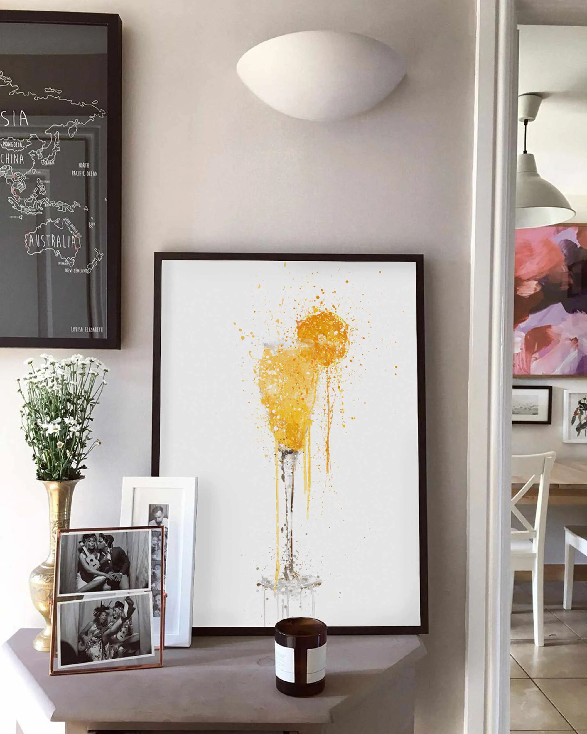 Bucks Fizz Cocktail Wall Art Print