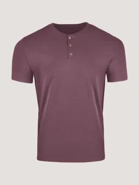 Burgundy Short Sleeve Henley