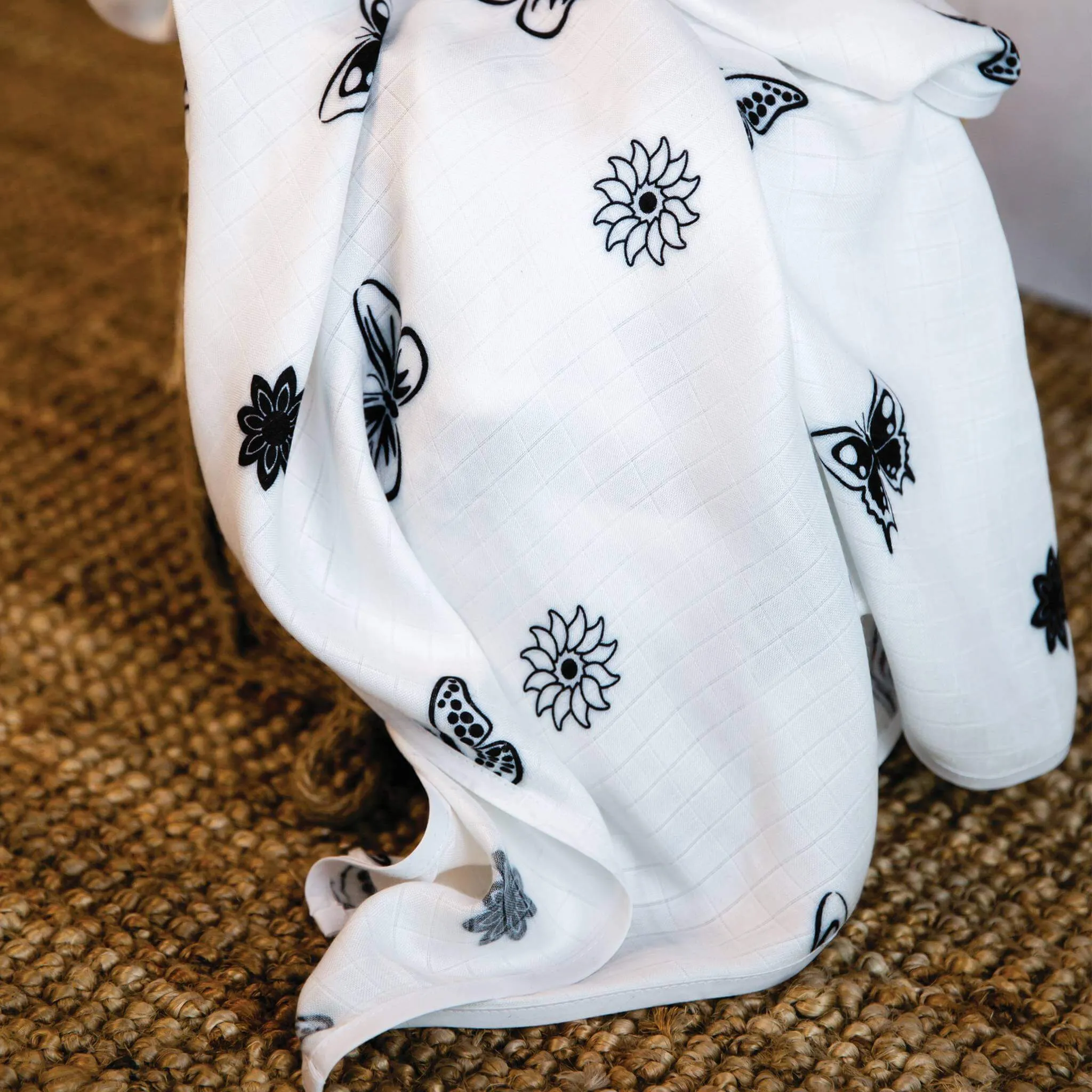 Butterfly Effect Large Bamboo Muslin Swaddle