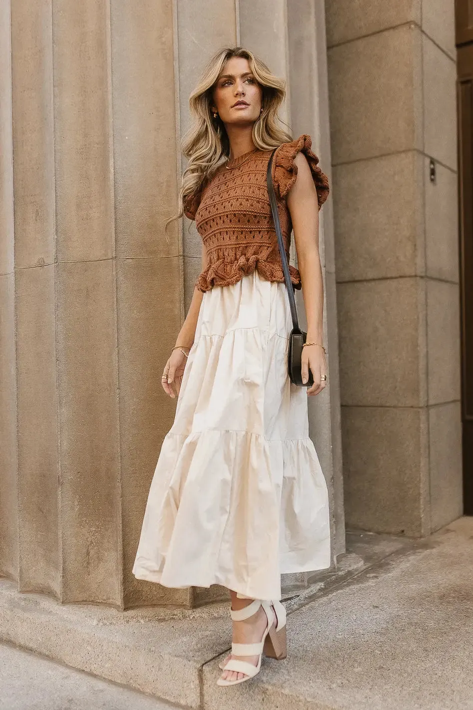 Carey Maxi Dress in Brown