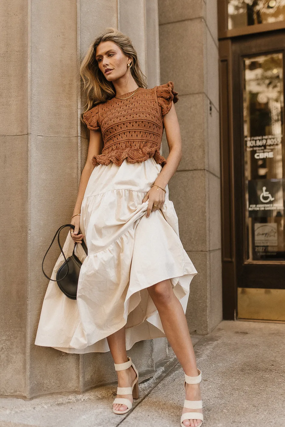 Carey Maxi Dress in Brown