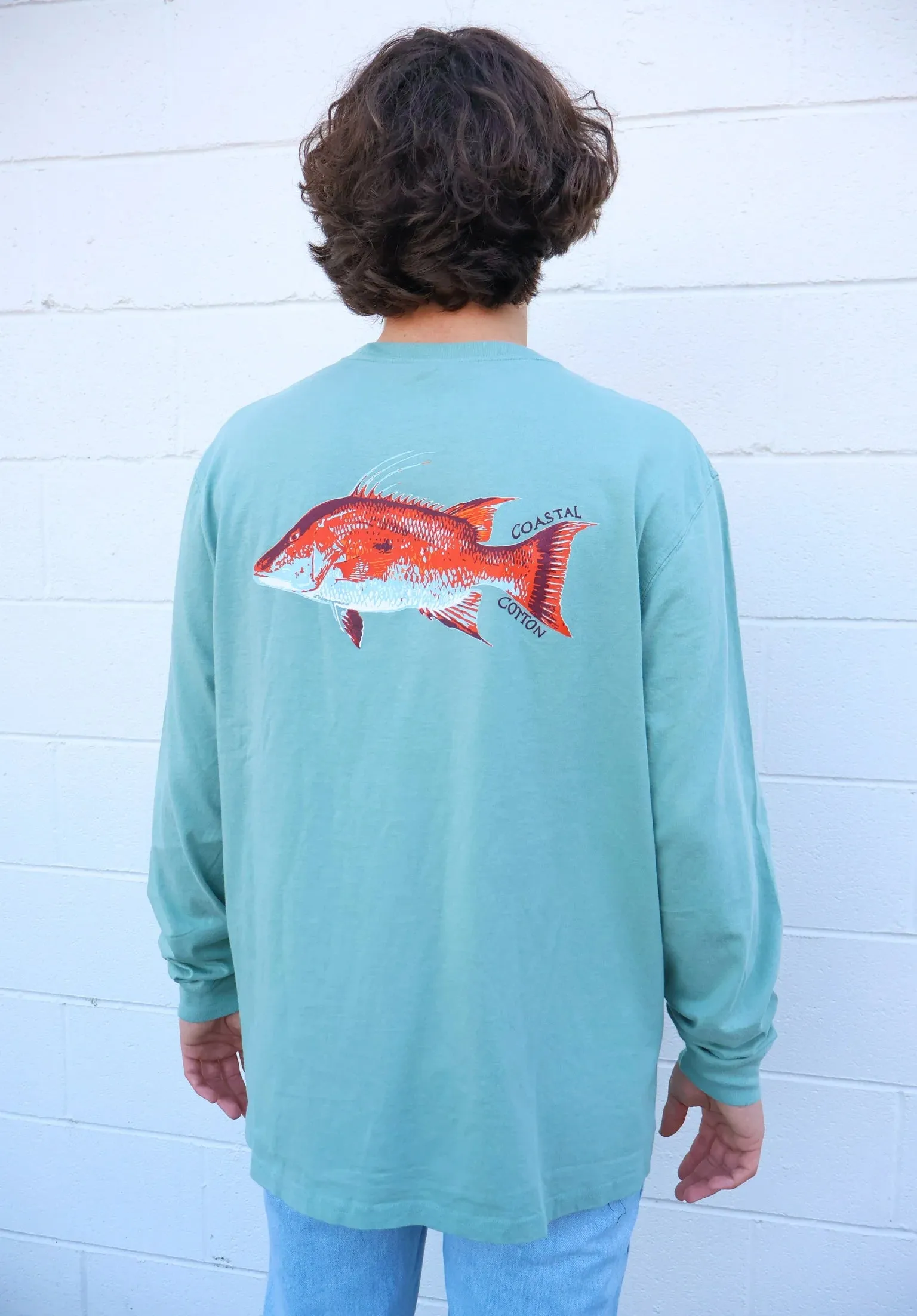 Coastal Cotton Hog Fish LS Tee