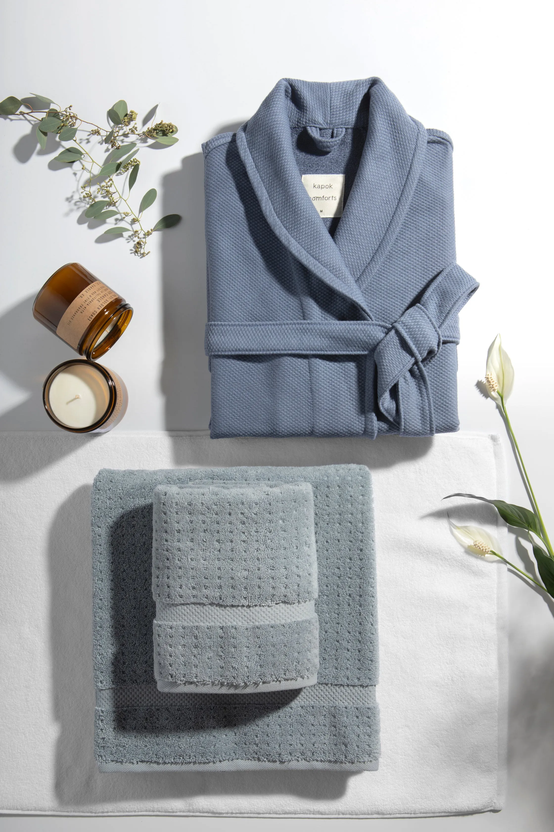 Cobble Bathrobe Blue