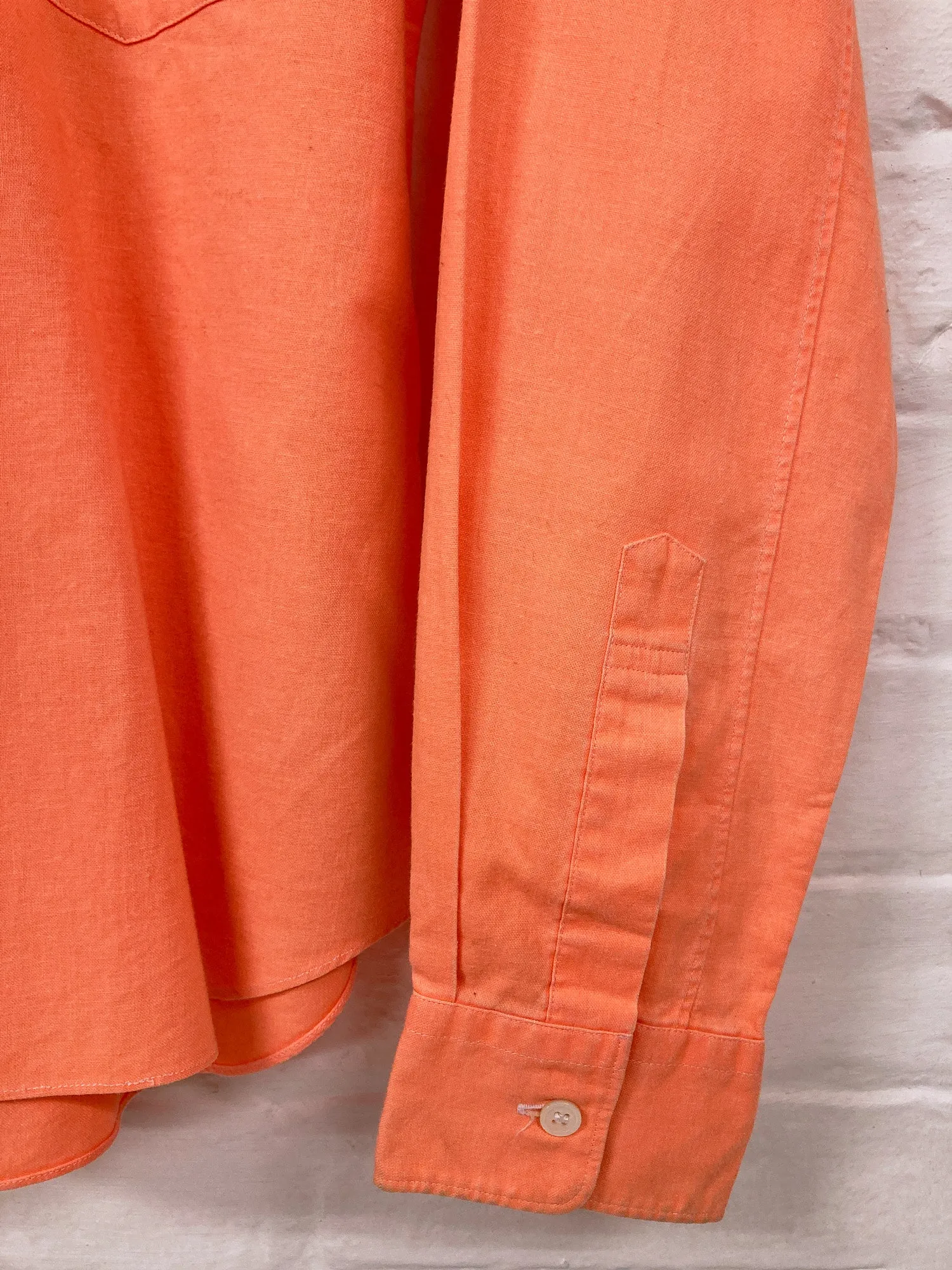 Comme des Garcons Homme Plus SS2002 fluorescent orange cotton shirt - M S XS