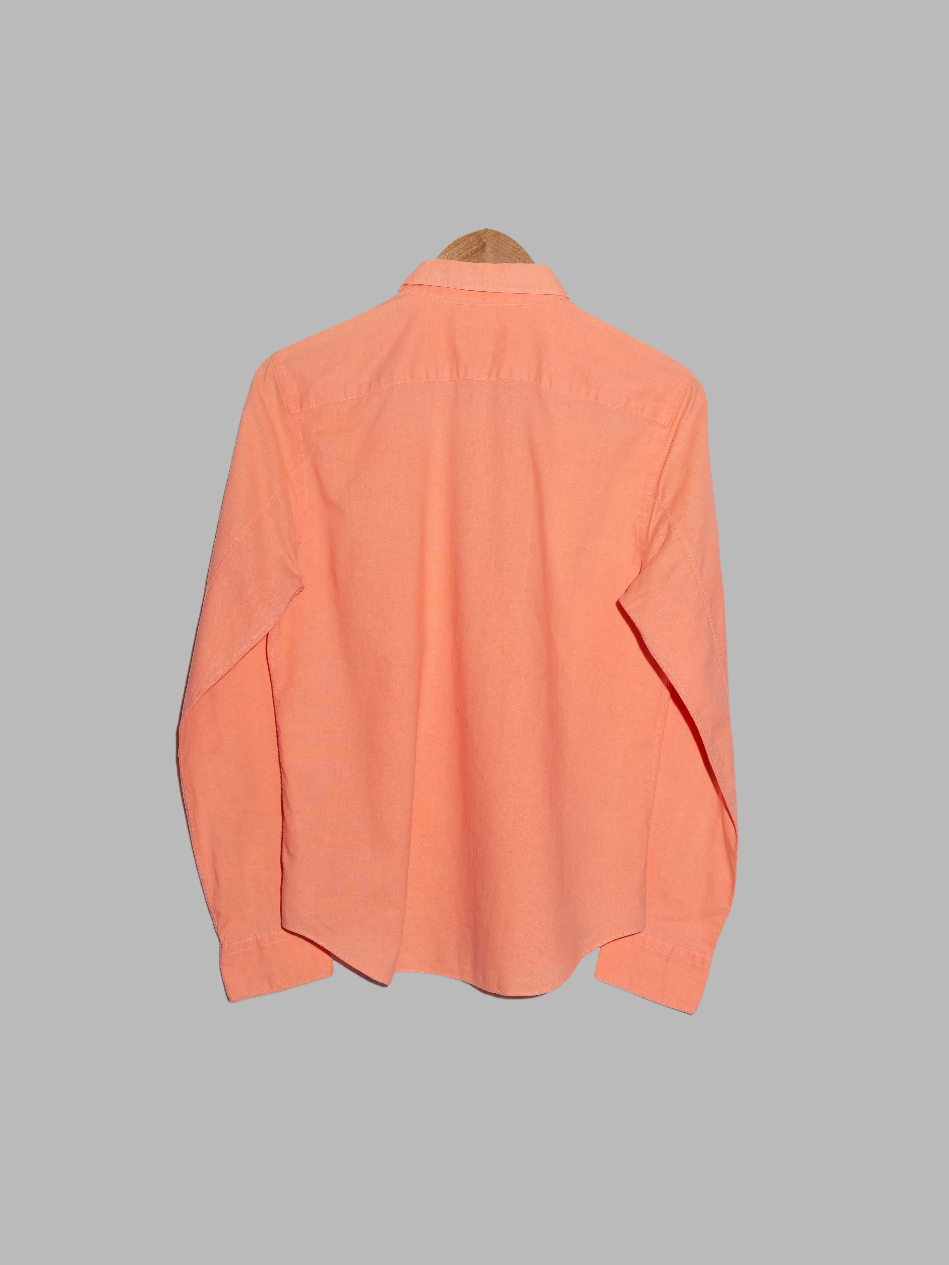 Comme des Garcons Homme Plus SS2002 fluorescent orange cotton shirt - M S XS