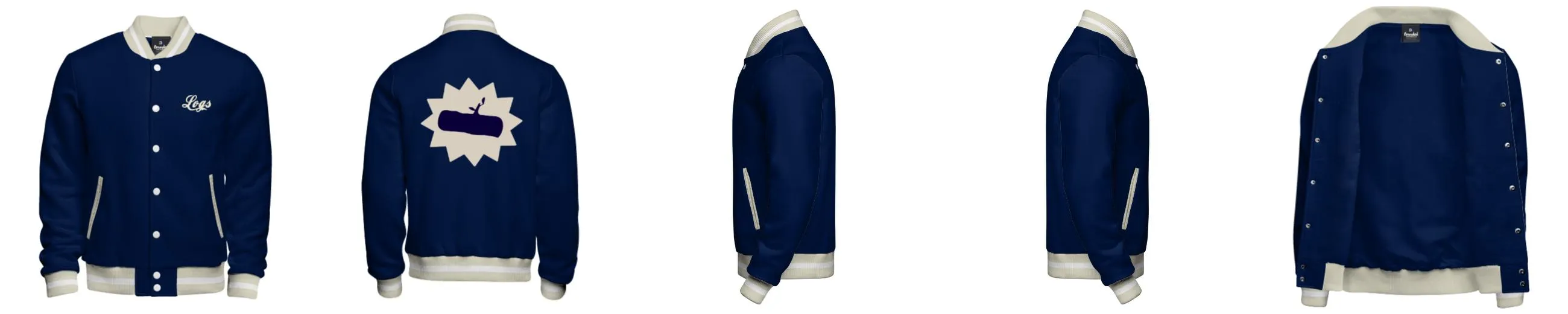 Cotton Fleece Varsity Jacket With No Lining